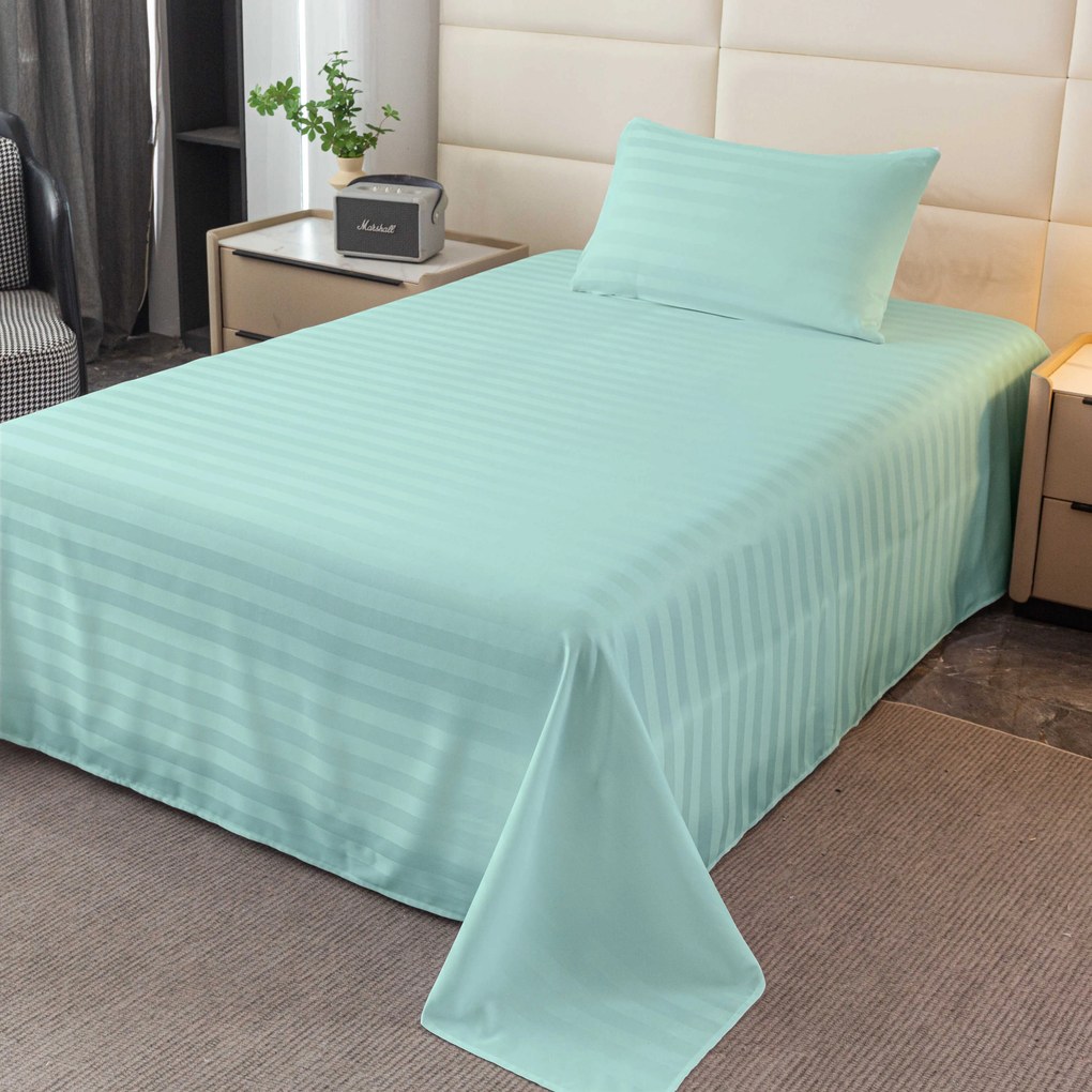 Hotelová plachta z mikrovlákna 140x240 cm a obliečka na vankúš 50x70 cm JASMINE, mentolová Typ zapínania: Zips