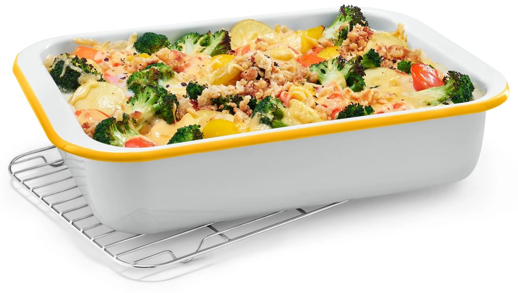 Smaltovaná forma na zapekanie s mriežkou