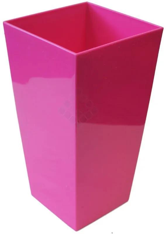 Schetelig CUBICO hranatý kvetináč, Ryhovaný, Cappucino, ↔ 19 x ↕ 36 cm