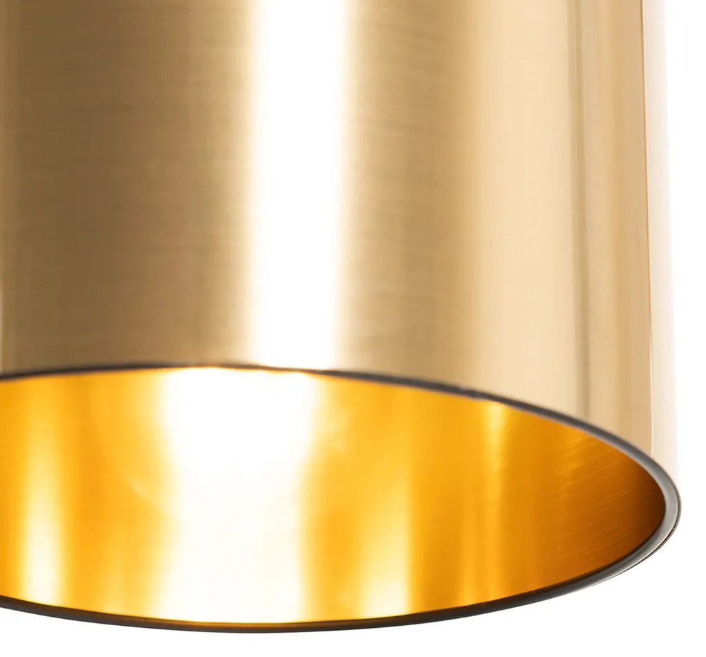 Moderné závesné svietidlo čierne so zlatým nastaviteľným 6-svetlom - Lofty