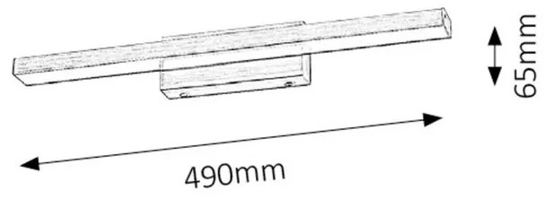 Rabalux LED kúpeľňové svietidlo nad zrkadlo John 1x12W | 1080lm | 4000K | IP44 - bronz