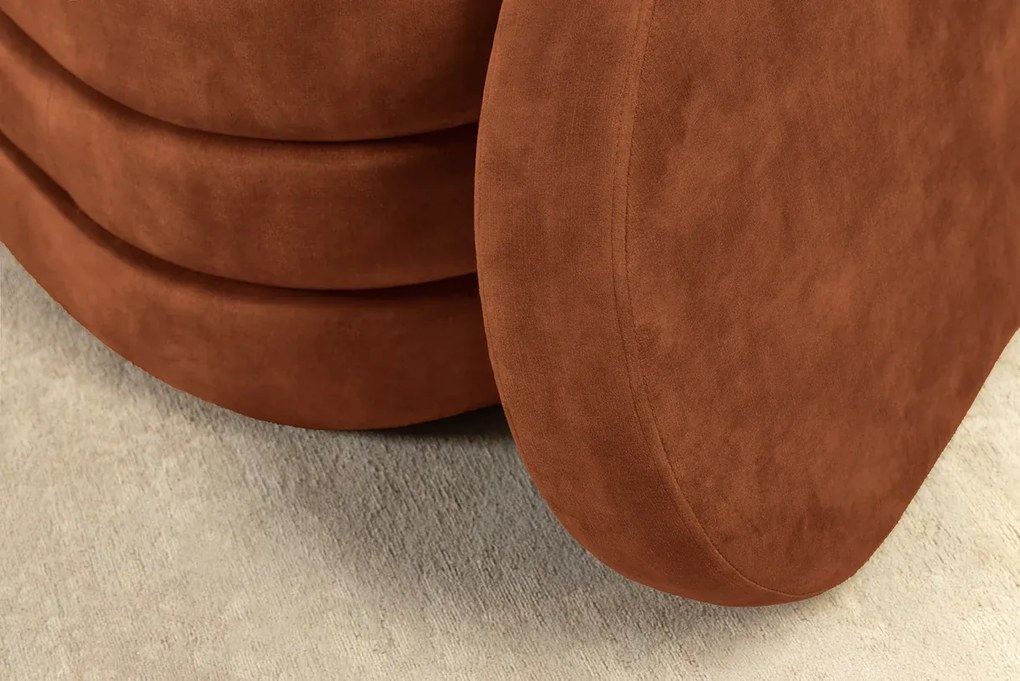 Dizajnová lavica s úložným priestorom RUST VELVET 115 cm – elegantný úložný box