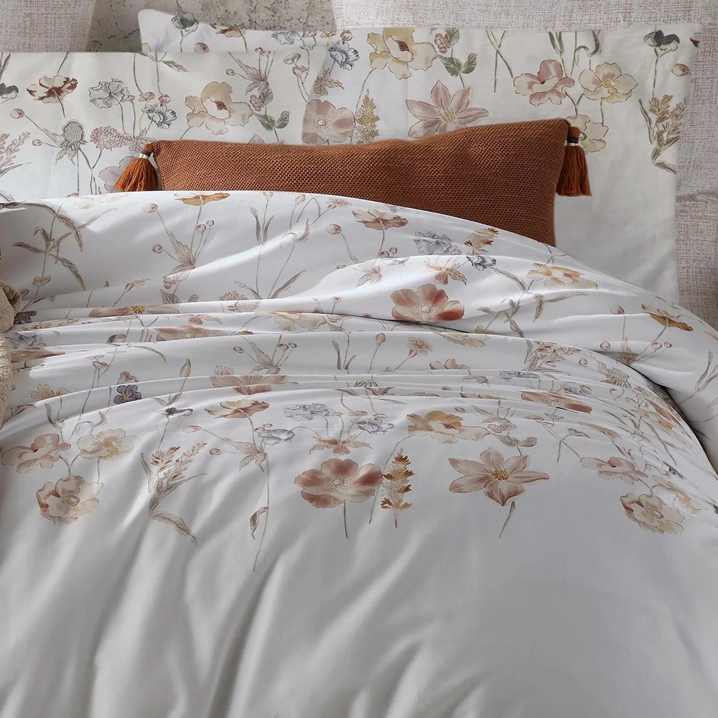 SATÉNOVÉ OBLIEČKY ROSABELLA EXCLUSIVE 200X220 CM, 2KS 70X80 CM KVETY