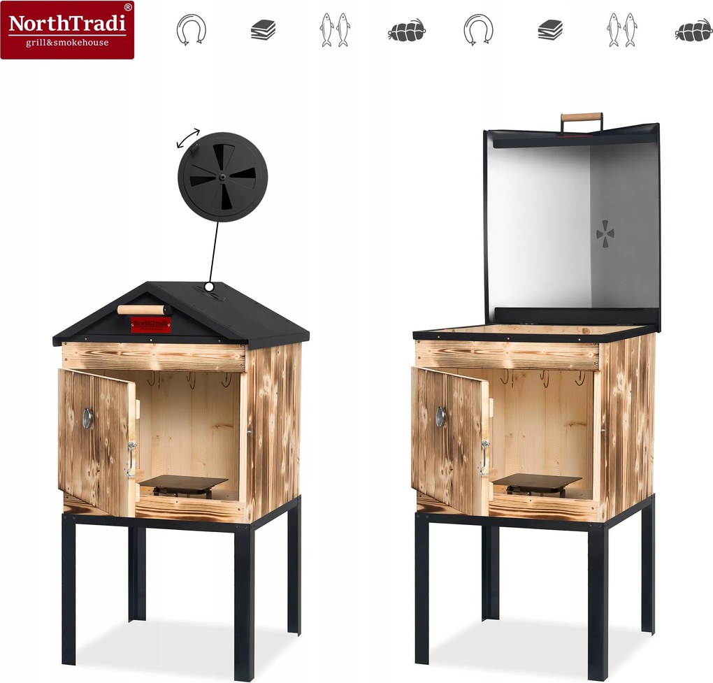 TRENDIE Udiareň drevená s kovovou strechou