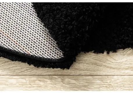 Okrúhly koberec SOFFI shaggy 5cm čierna Veľkosť: 120 cm - kruh