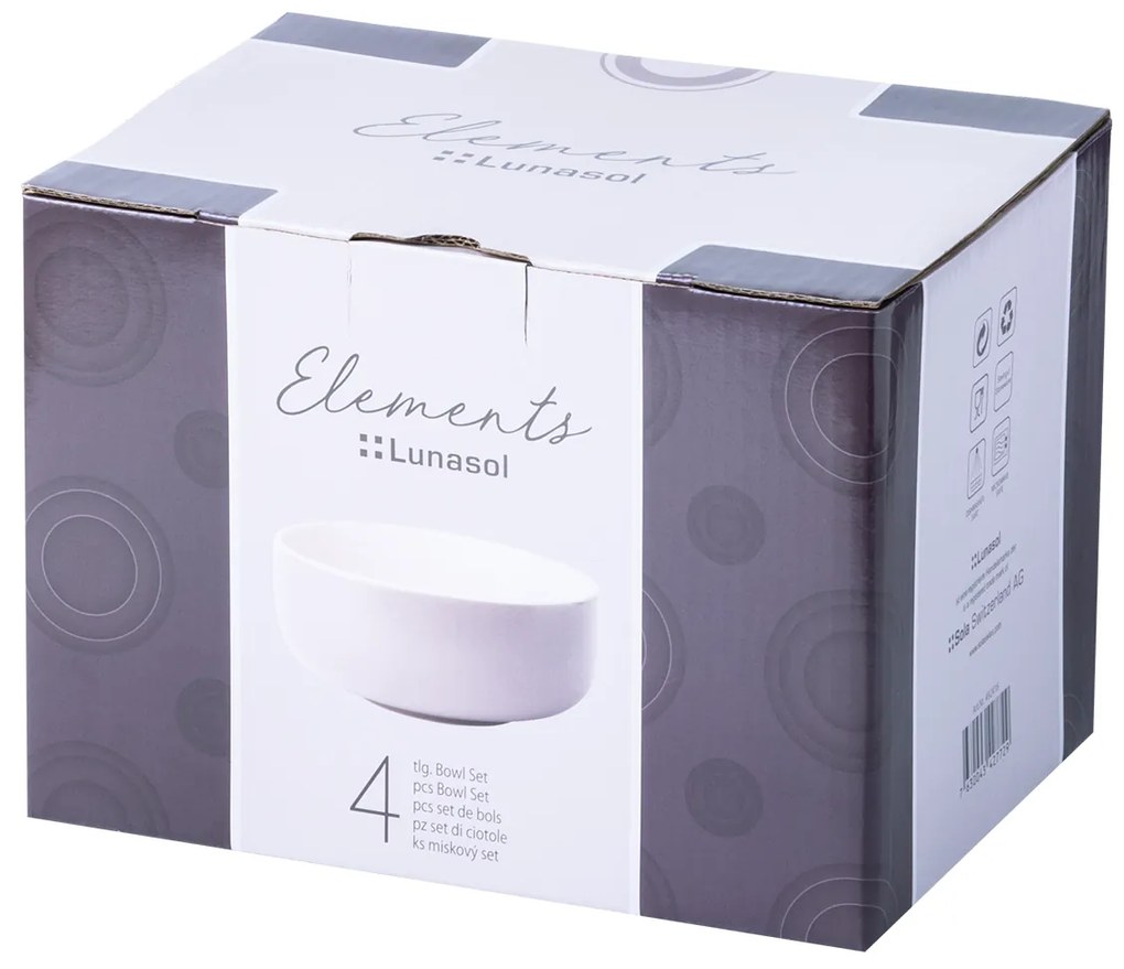 Set keramických misiek 4 ks – Elements West taupe - 492416