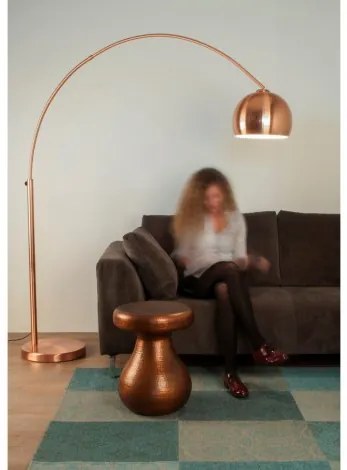 Stojací lampa Metal Bow Copper Zuiver 5100022