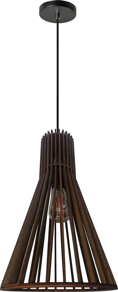 Toolight Toolight, drevené stropné svietidlo 1xE27, APP1350-1CP, hnedá, OSW-00936