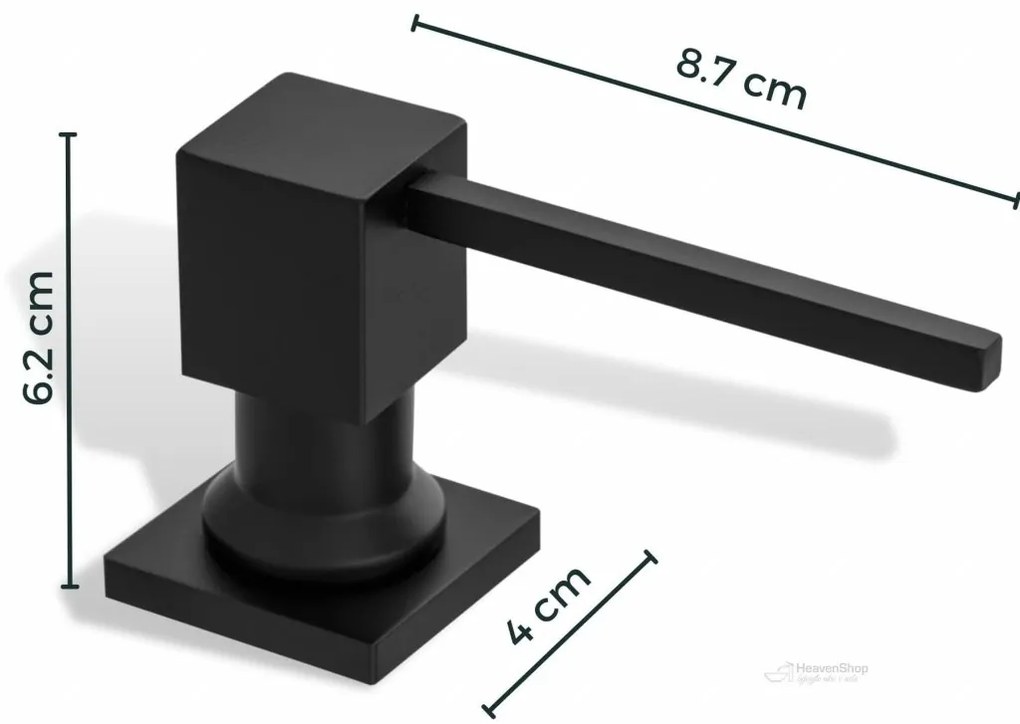 Gamma Quatro, dávkovač saponátu pre kuchynský drez 300ml, biela, GMA-DOK-WH