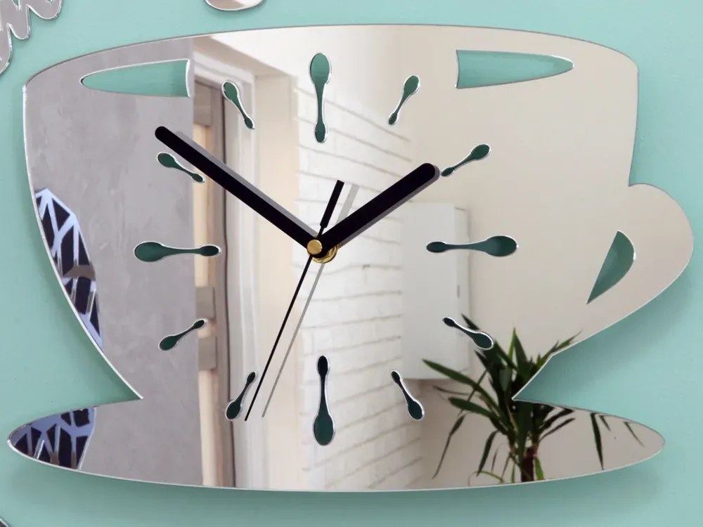 Nástěnné hodiny Coffe 33 cm zrcadlové