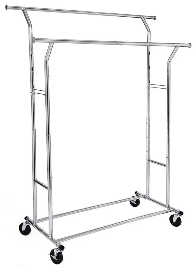 Mobilný stojanový vešiak LINEA strieborný