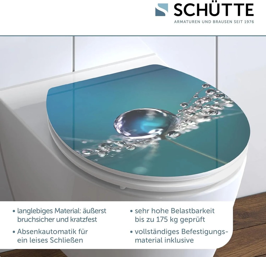 Eisl Sanitär WC sedadlo MDF Soft Close Water Drop High Gloss 80544