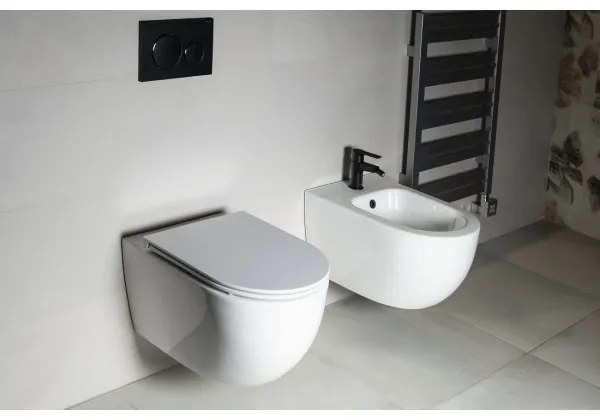 Bruckner - Závesné WC Vortex Rimless FULDA keramika/biela