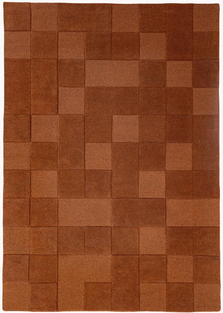 Ručne všívaný vlnený koberec Checkerboard