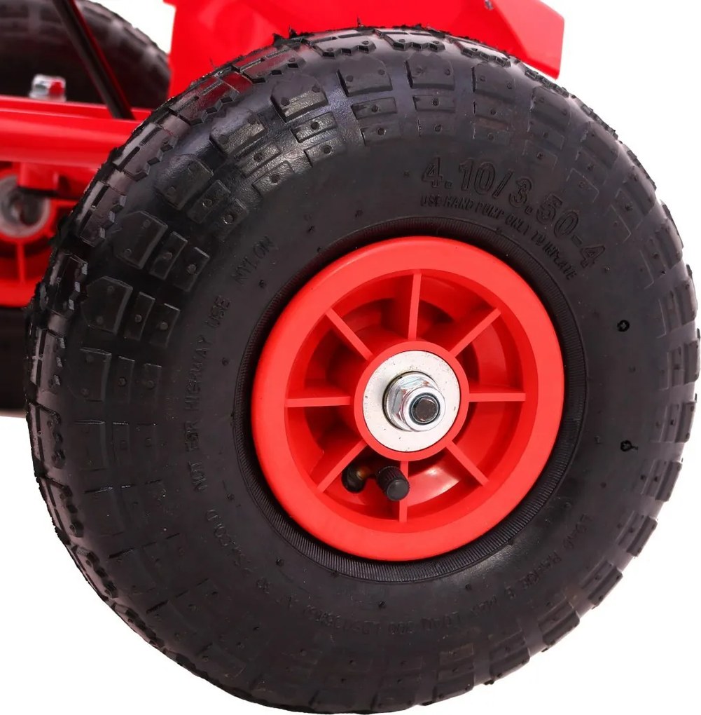 Ramiz Motokára Champion pre deti 3+ Červená + Nafukovacie pneumatiky + Nastaviteľné sedadlo + Ručná brzda