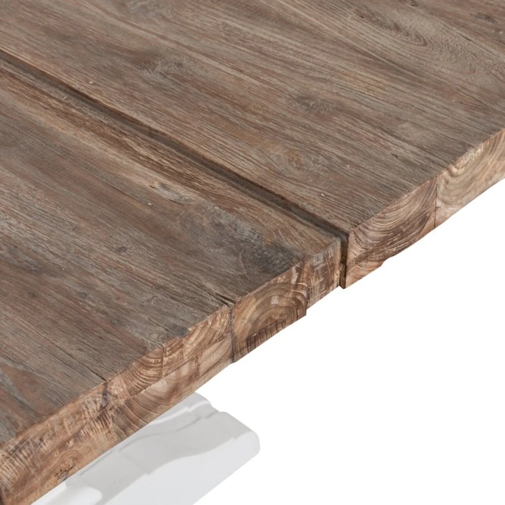 Stôl Chester 200 x 100 x 78 cm white&natural grey