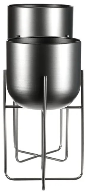 Autronic BONTEC Stojan - kovový, okrúhly, strieborno-sivý, cena za sadu 2 ks Farba: Strieborná