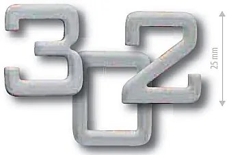 VÝPREDAJ Nalepovacia domová číslica COBRA 25 mm (NEREZ), 9
