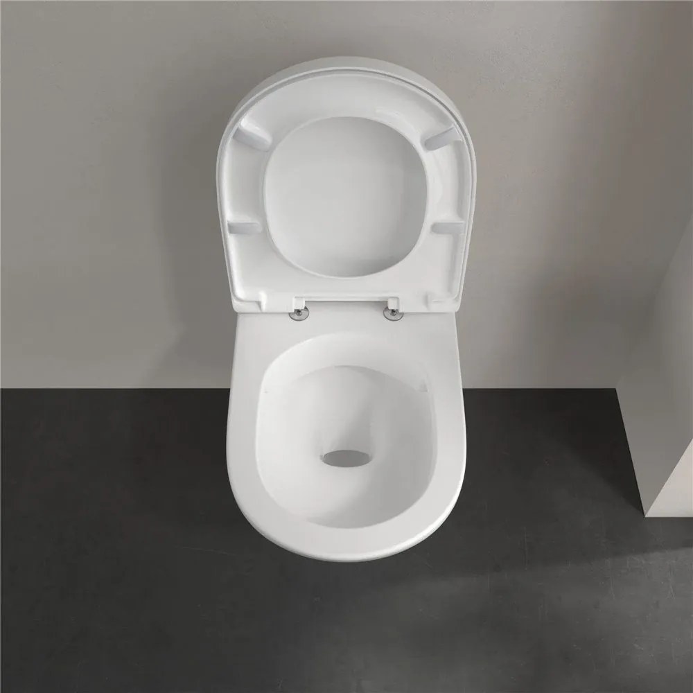 VILLEROY &amp; BOCH O.novo závesné WC s hlbokým splachovaním bez vnútorného okraja, 360 x 560 mm, biela alpská, 5660R001