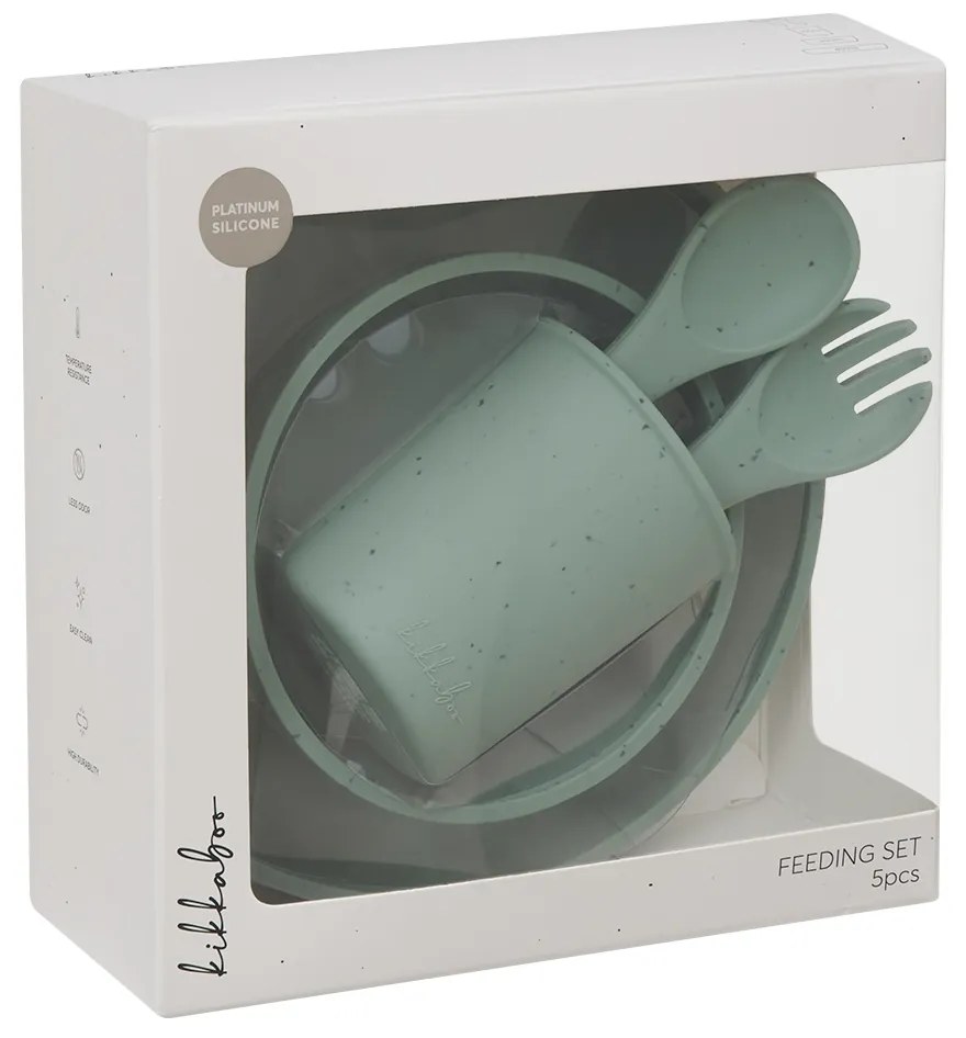 Jedálenská sada 5-dielna Platinum Silicone Sage