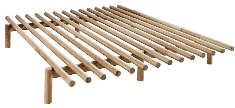 Dvojlôžková posteľ z borovicového dreva s roštom 140x200 cm Pace – Karup Design