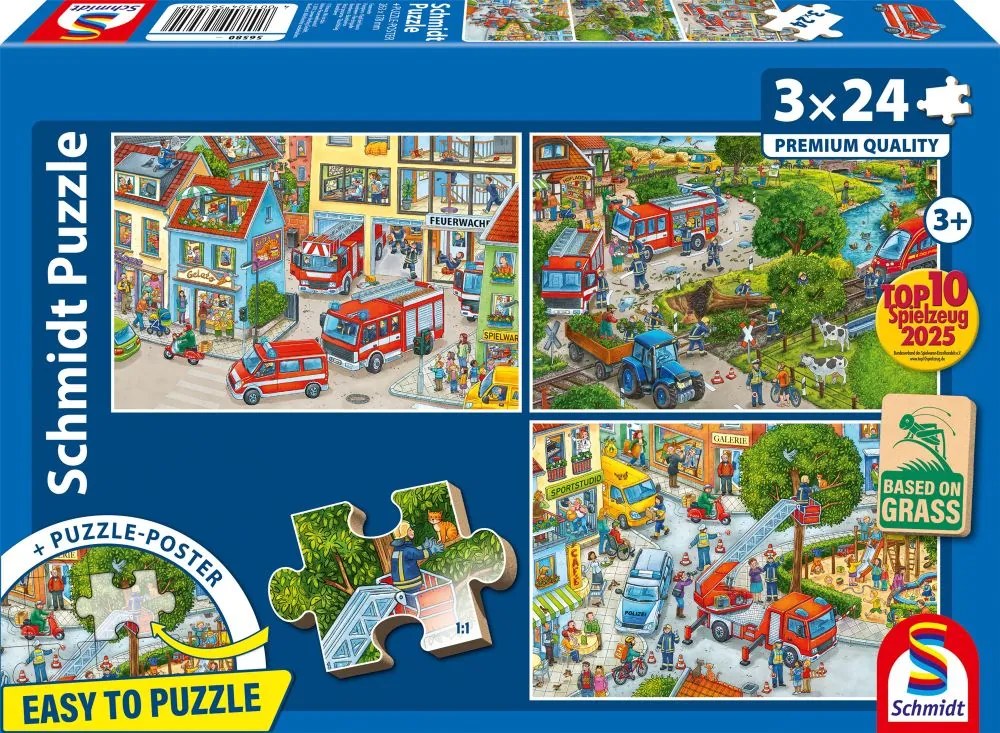 Schmidt Puzzle 3×24 dielikov Hasičský zbor