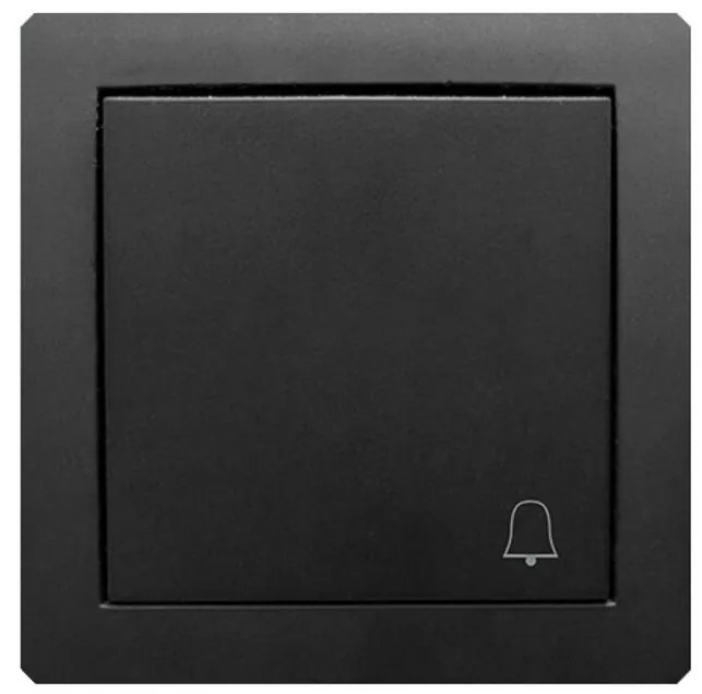 Vypínač zvončekový čierny mat 12DWP-4