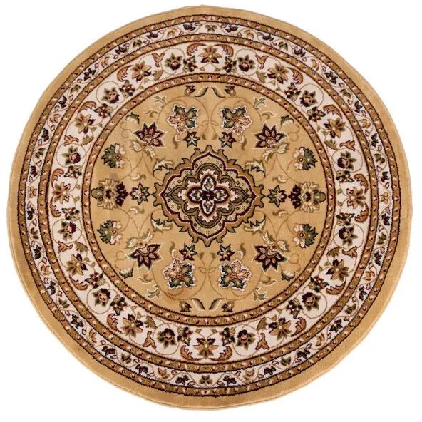 Kusový koberec Sincerity Royale Sherborne Beige kruh, 133x133 (priemer) kruh, béžová, obývacia izba, Flair Rugs
