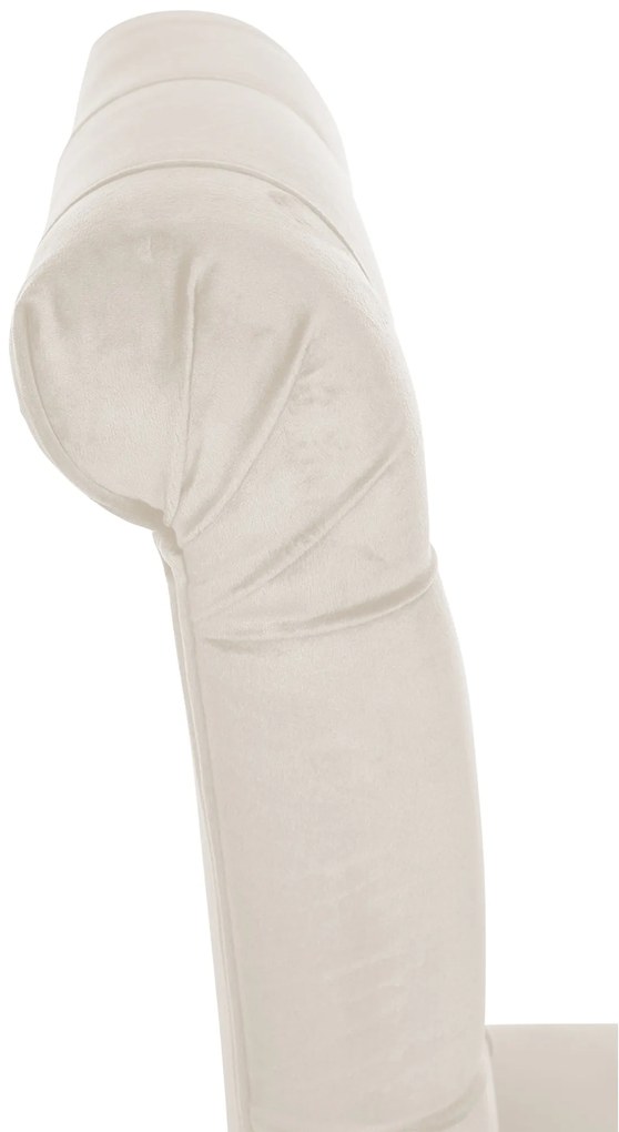 Jedálenská stolička Lisburn - zamat - Krémová