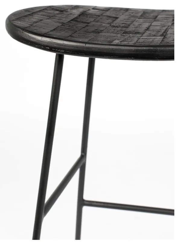 Čierna barová stolička 2 ks (výška sedadla 62 cm) Tangle – White Label