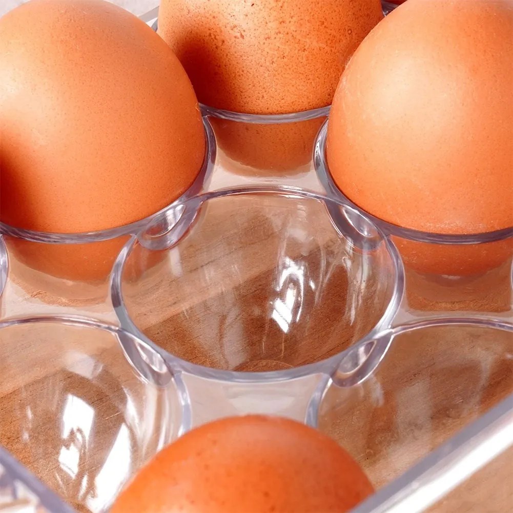 VILDE Úložný box na vajíčka, organizér na 15ks vajec, akryl transparentný