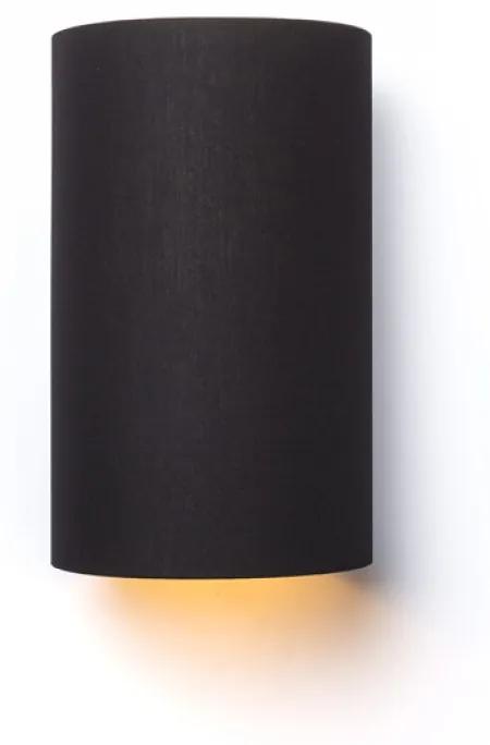 RON 15 | Nástenná lampa s textilným tienidlom Farba: Čierna / Medená