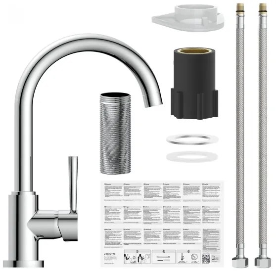 Schütte 79116 - Drezová batéria CORNWALL lesklý chróm