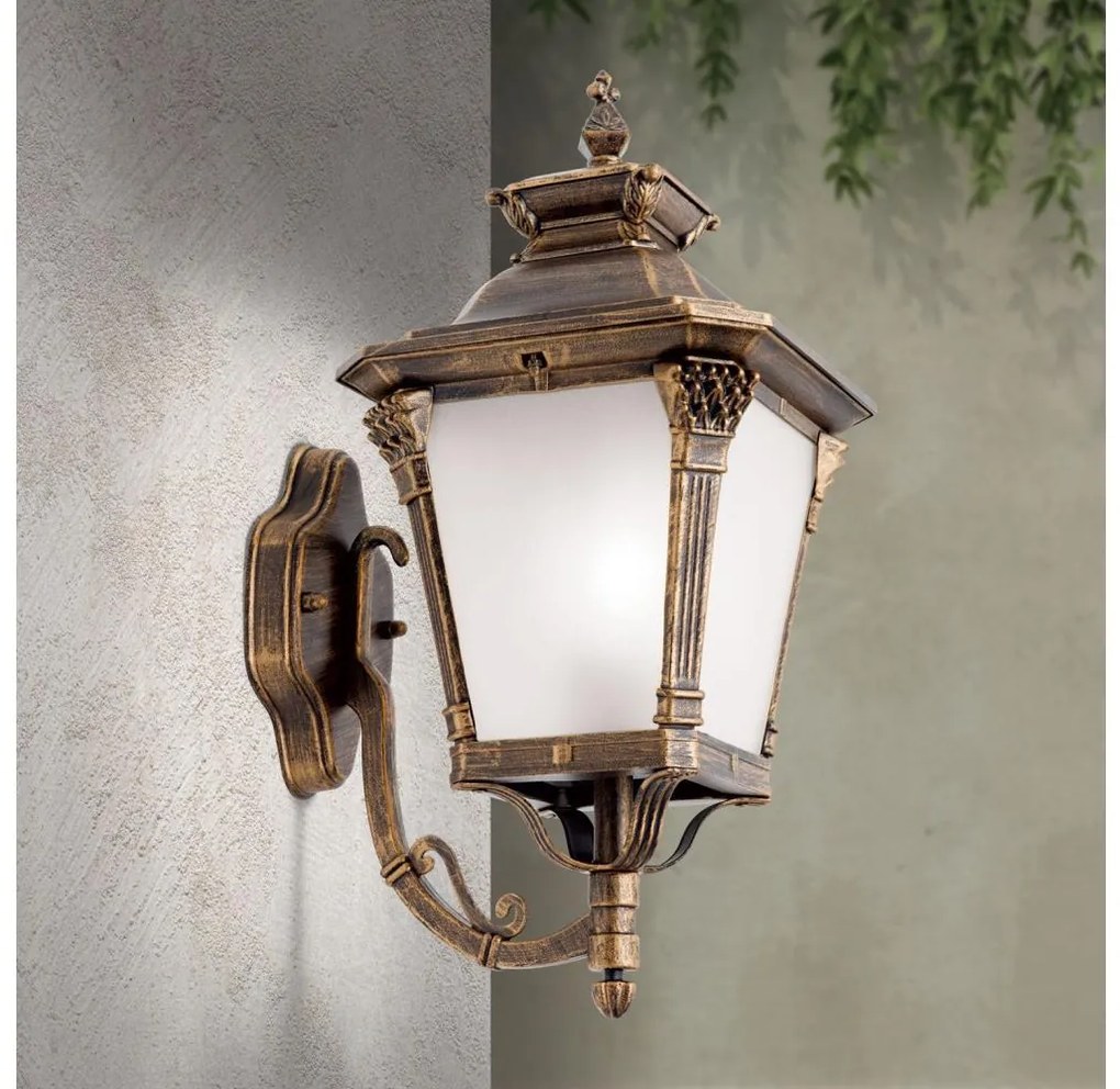 Orion - Vonkajšie nástenné svietidlo AIKO 1xE27/60W/230V IP23 bronz/patina
