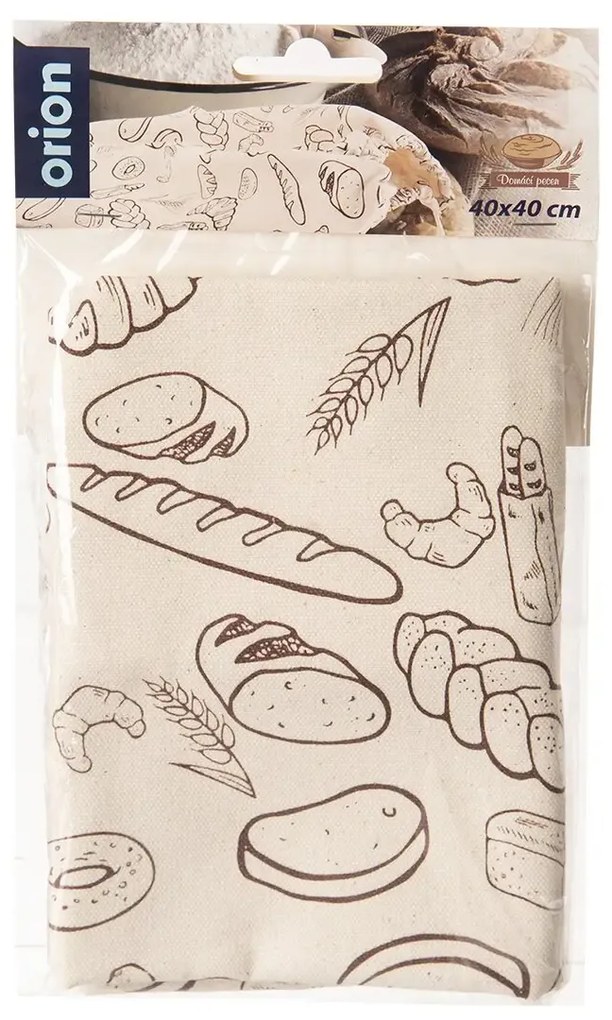 Orion Bavlnené vrecúško na chlieb a pečivo, 40x40cm, potlač