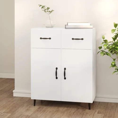 vidaXL Komoda biela 69,5x34x90 cm spracované drevo-