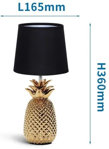 Aigostar - Stolná lampa 1xE14/40W/230V zlatá/čierna