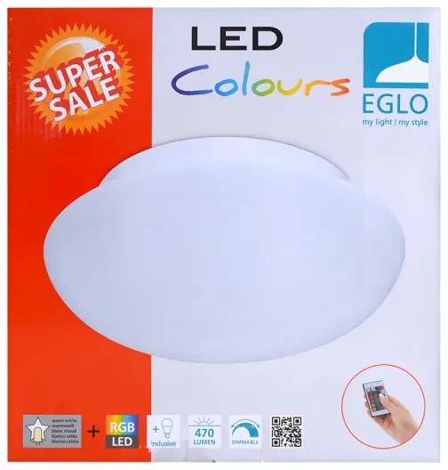 Eglo 75351 - LED RGB Stmievateľné stropné svietidlo ELLA-C 1xE27/7,5W/230V