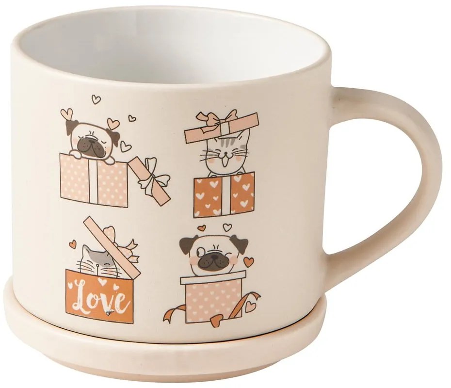 Béžovo-svetlohnedé porcelánové hrnčeky v súprave 2 ks 35 ml – Brandani