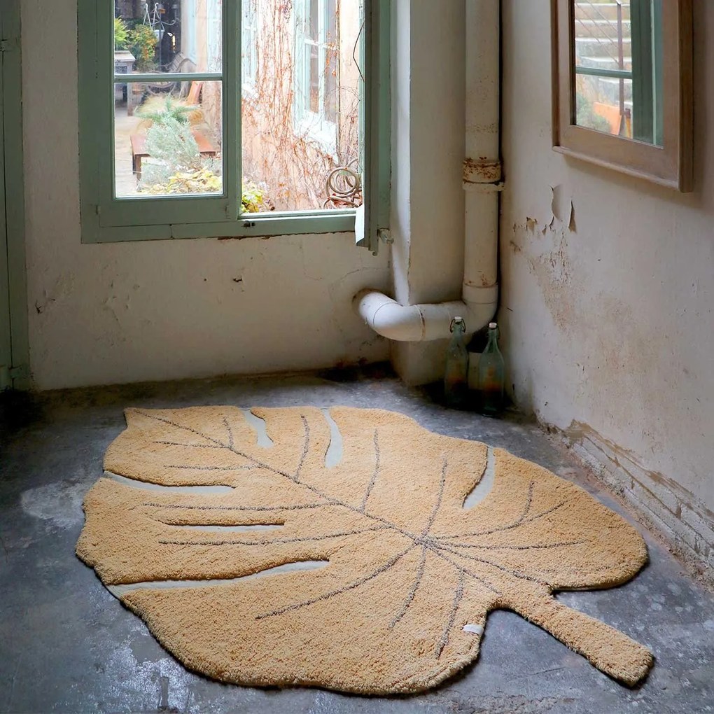 Prateľný koberec Monstera Honey 180 × 120 cm