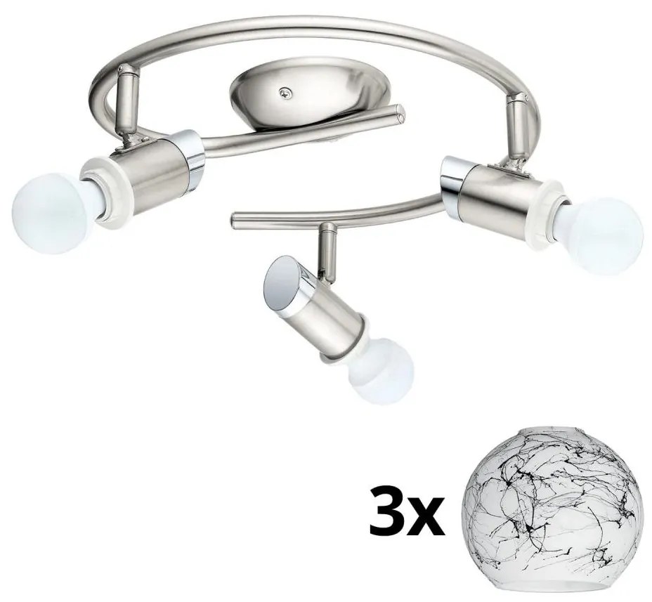 Eglo - LED Bodové svietidlo MY CHOICE 3xE14/4W/230V  chróm/biela/čierna