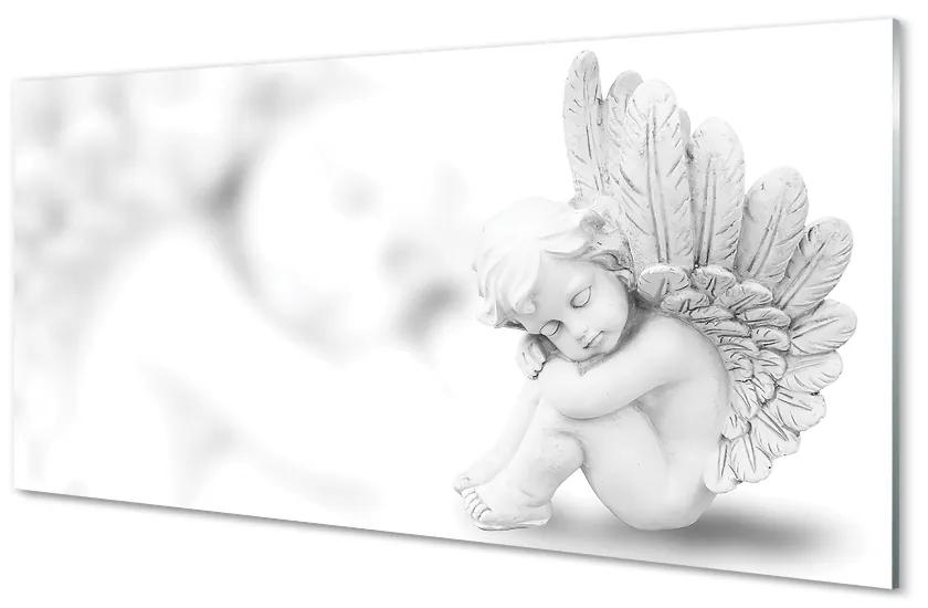 Sklenený obraz spiace anjel 125x50 cm