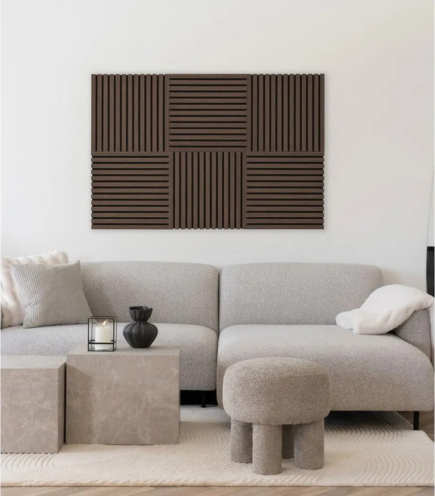 Akustické panely v súprave 2 ks 52x52 cm Walnut – House Nordic