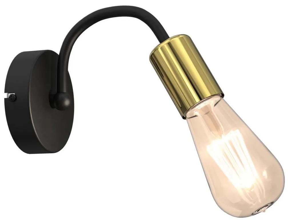Luminex Nástenné lampa DOW 1xE27/60W/230V čierna/zlatá LU7992