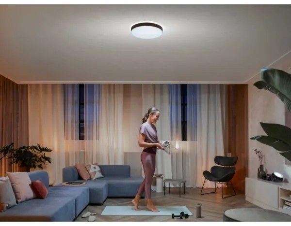 Philips - LED Stmievateľné stropné svietidlo Hue ENRAVE L LED/33,5W/230V čierna+ diaľkový ovládač
