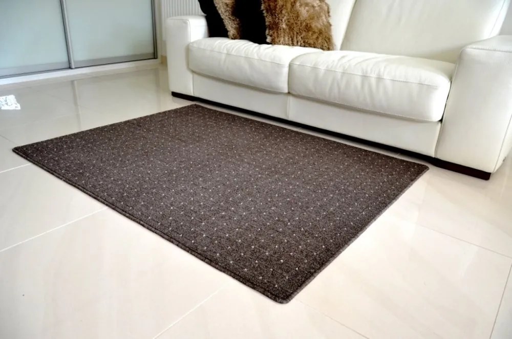 Vopi koberce Kusový koberec Udinese hnědý čtverec - 60x60 cm