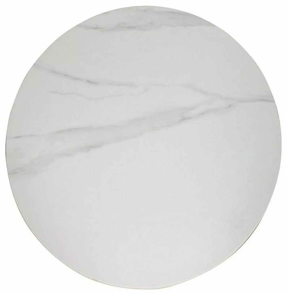 Jedálenský stôl TALIA WHITE (MRAMOROVÝ EFEKT)/ČIERNA FI90