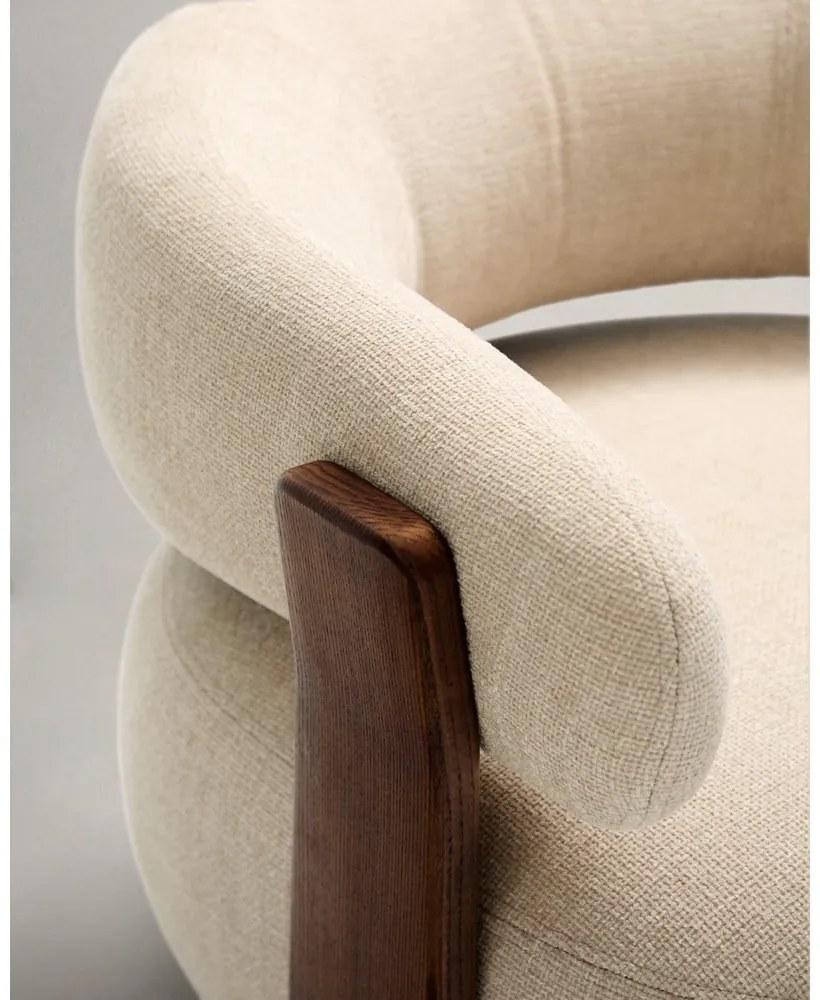 Béžové ženilkové kreslo Granite – Kave Home