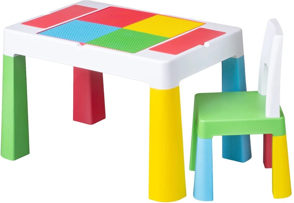 MAXMAX Detský stolček so stoličkou TEGA MULTIFUN - multicolor