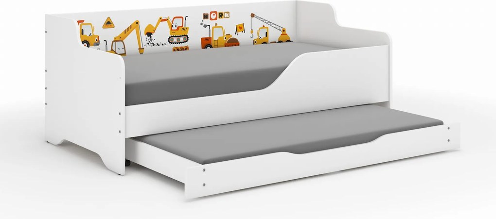 Wooden Toys Detská posteľ LILU 160x80 STAVEBNÉ NÁMESTIE s funkciou spania